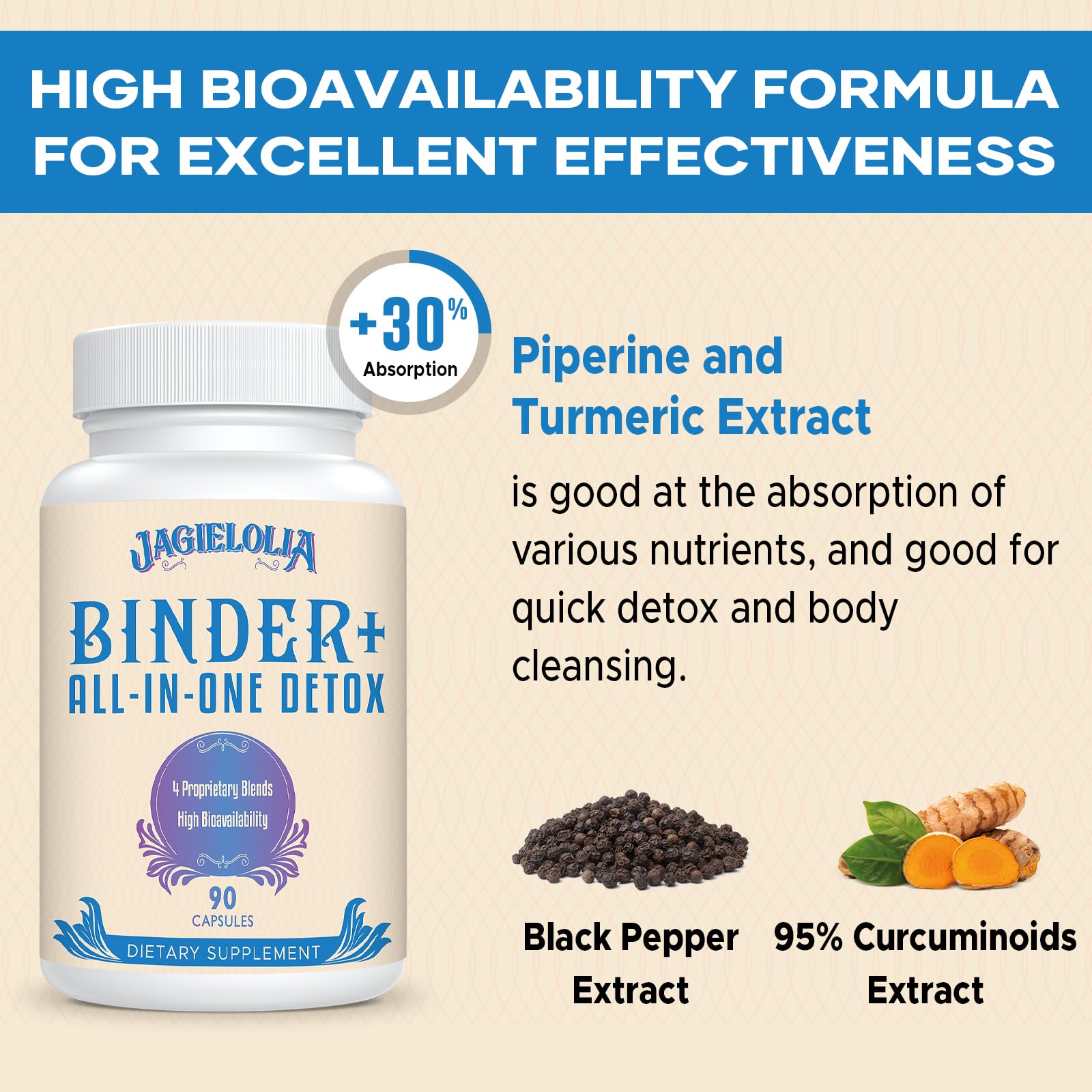Jagielolia Activated Charcoal visual emphasizes gut and liver support options.