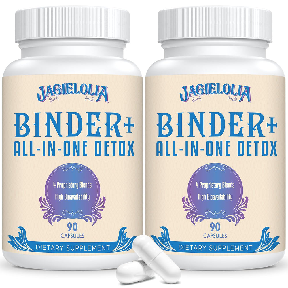 Jagielolia Detox Binder bottle front, ready-to-use detox support for daily wellness.