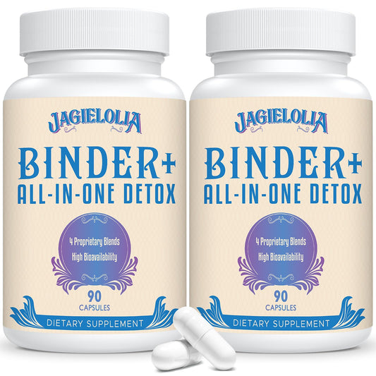 Jagielolia Detox Binder bottle front, ready-to-use detox support for daily wellness.