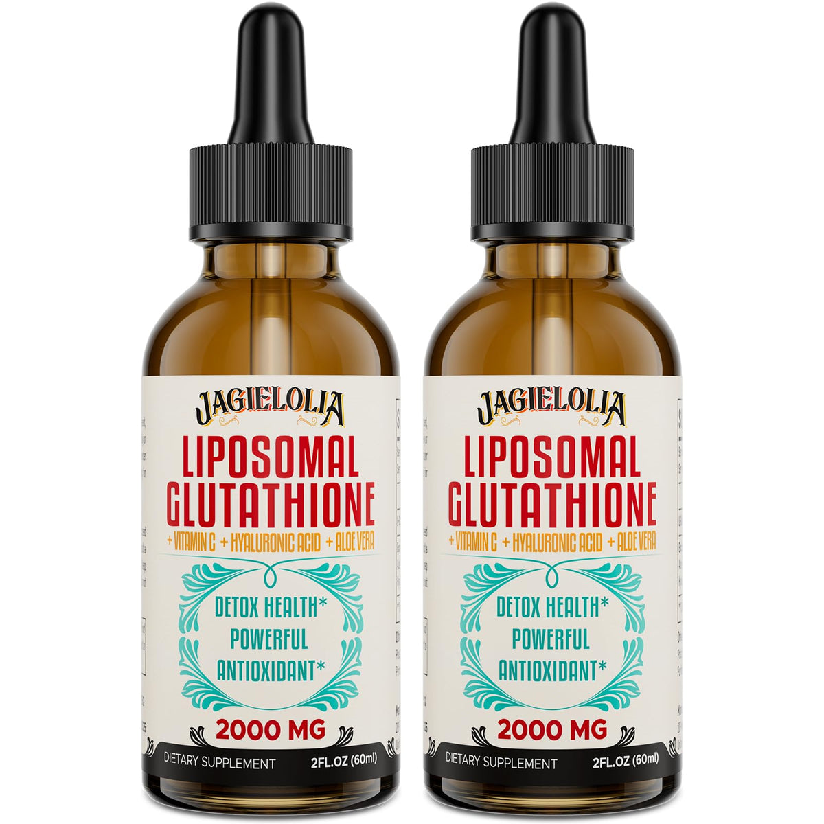 Jagielolia liposomal glutathione liquid bottle with dropper for convenient daily use supporting antioxidant routines.