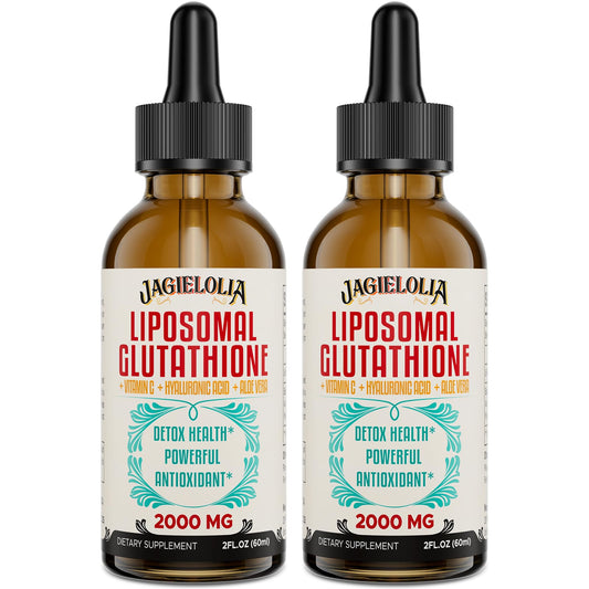 Jagielolia liposomal glutathione liquid bottle with dropper for convenient daily use supporting antioxidant routines.