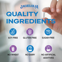 Jagielolia vegan capsules closeup emphasizing high bioavailability blend