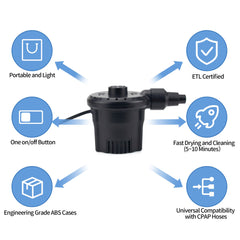 JAKIA CPAP hose dryer quick-dry process demonstrates fast 5–10 minute drying.