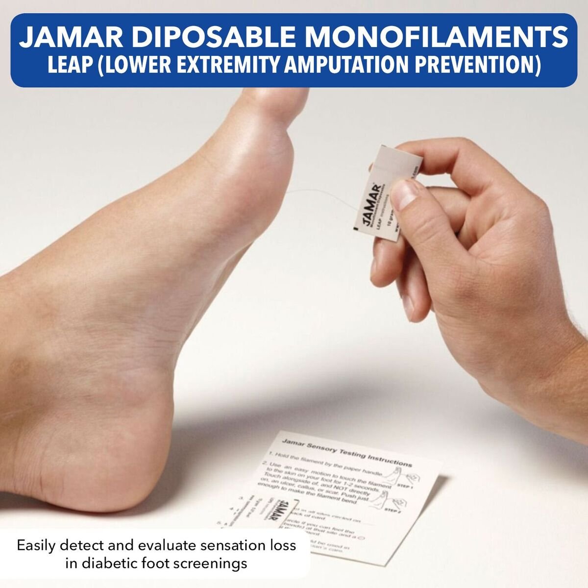 Three top-foot test sites diagram for Jamar 40514 screening