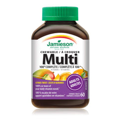Label details vitamin and mineral profile for Jamieson 100% Complete.