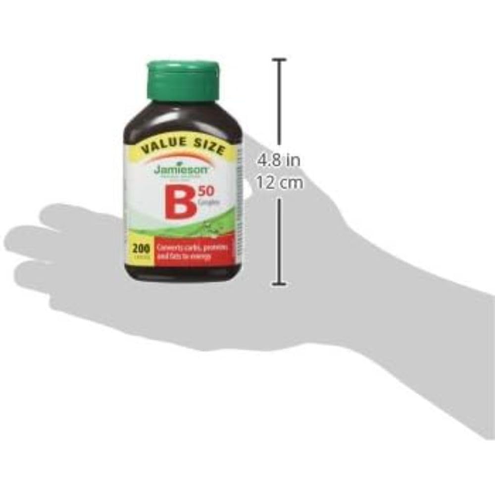 Jamieson B50 Complex packaging emphasizes non-GMO and gluten-free formulation.