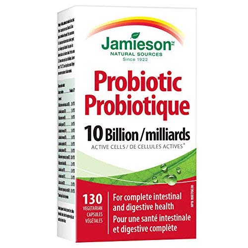 Jamieson Probiotic capsules closeup for convenient daily use