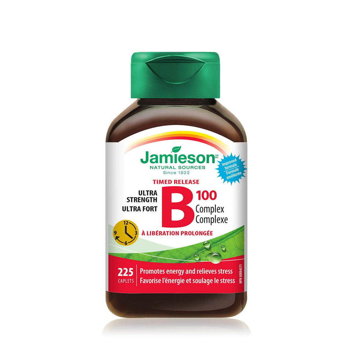 Jamieson Timed Release B100 Complex bottle supports steady daily energy.