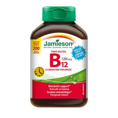 Jamieson Timed Release B12 1200 mcg bottle—sustained release for daily energy