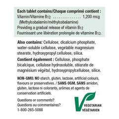 Jamieson Timed Release B12 capsules close-up—gluten-free, non-GMO daily vitamin for metabolism
