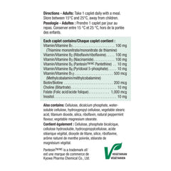 Jamieson Ultra-Strength B100 tablets poured for daily wellness.