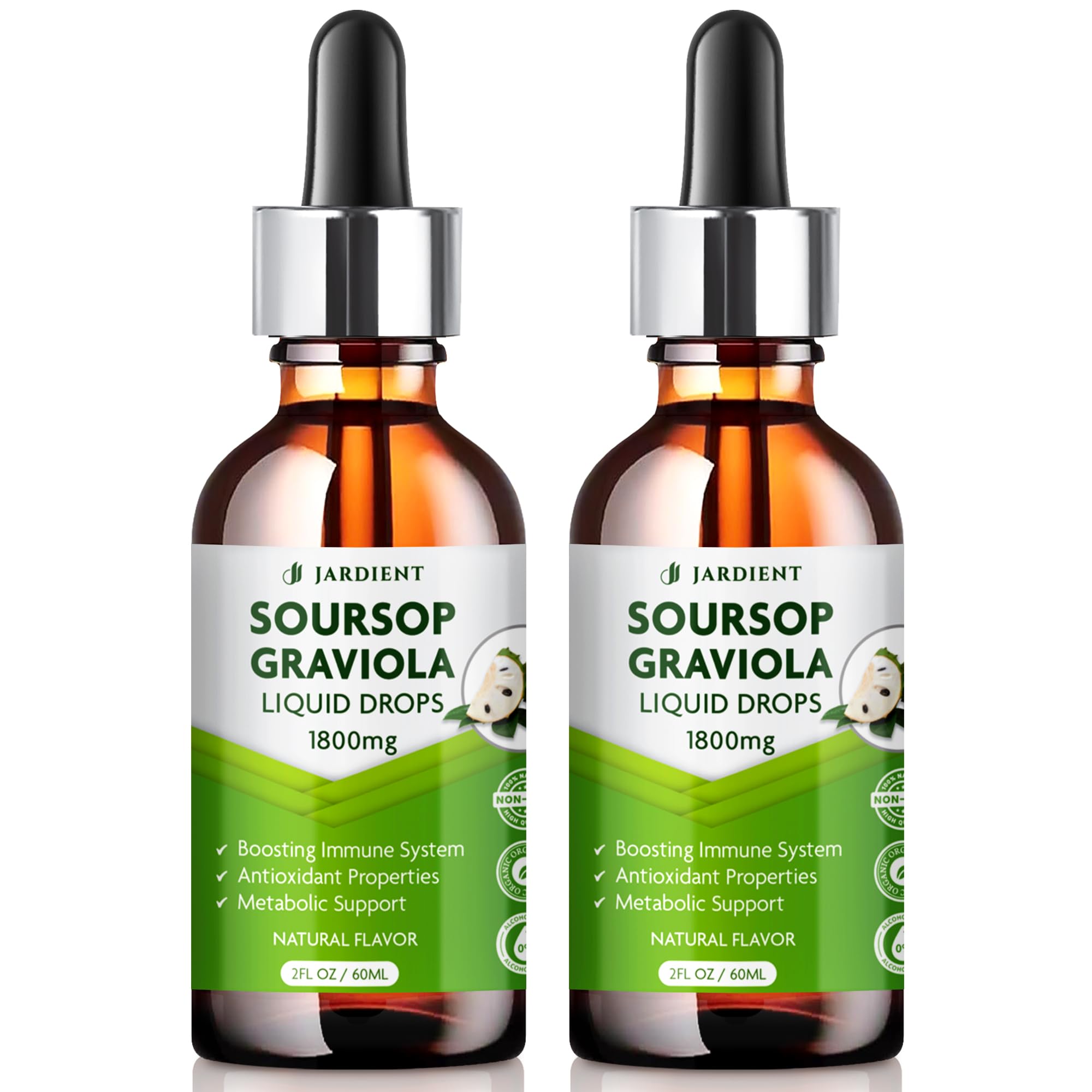 Jardient Soursop Bitters Liquid Oil bottle for immune support and digestion.