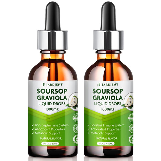 Jardient Soursop Bitters Liquid Oil bottle for immune support and digestion.