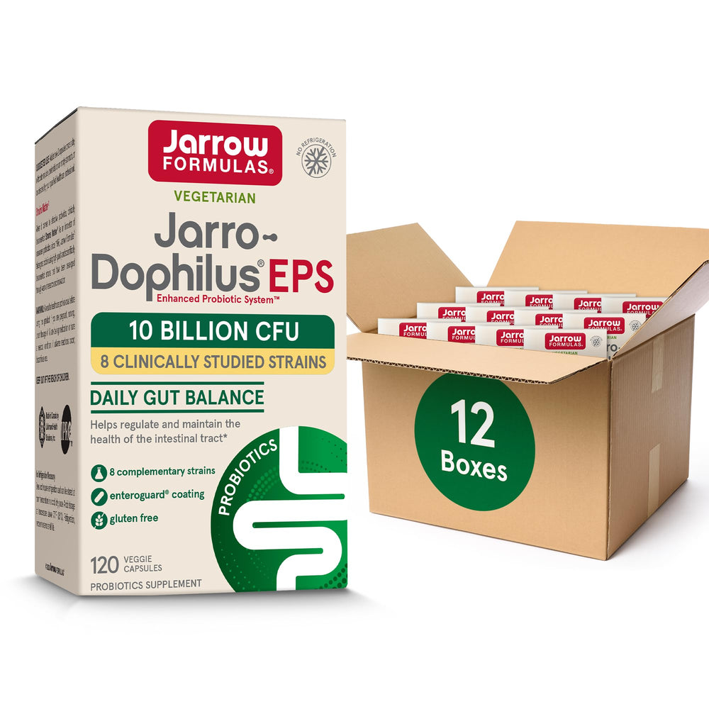 Jarrow Jarro-Dophilus EPS bottle with 120 capsules for gut support
