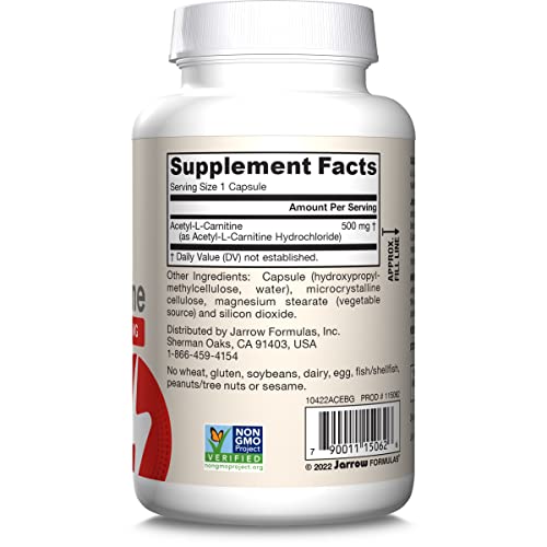 Jarrow Formulas Acetyl L-Carnitine bottle on desk; ready for daily use.