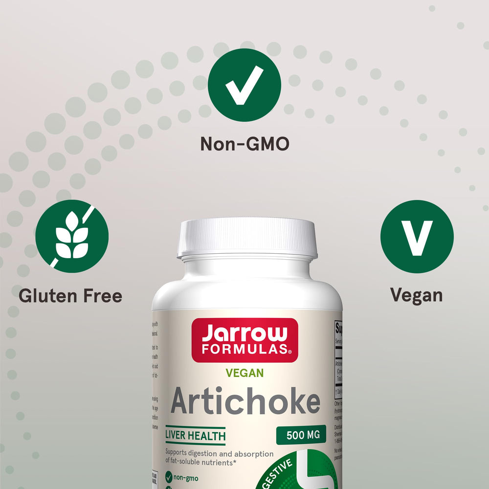 Capsules poured out Jarrow Artichoke 500mg convenience for daily use.