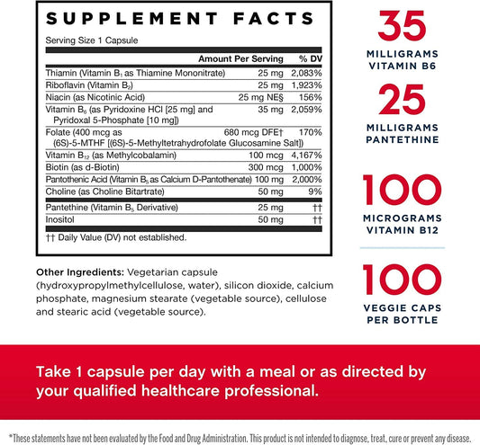 Capsules visible inside Jarrow B-Right bottle for easy supplementation