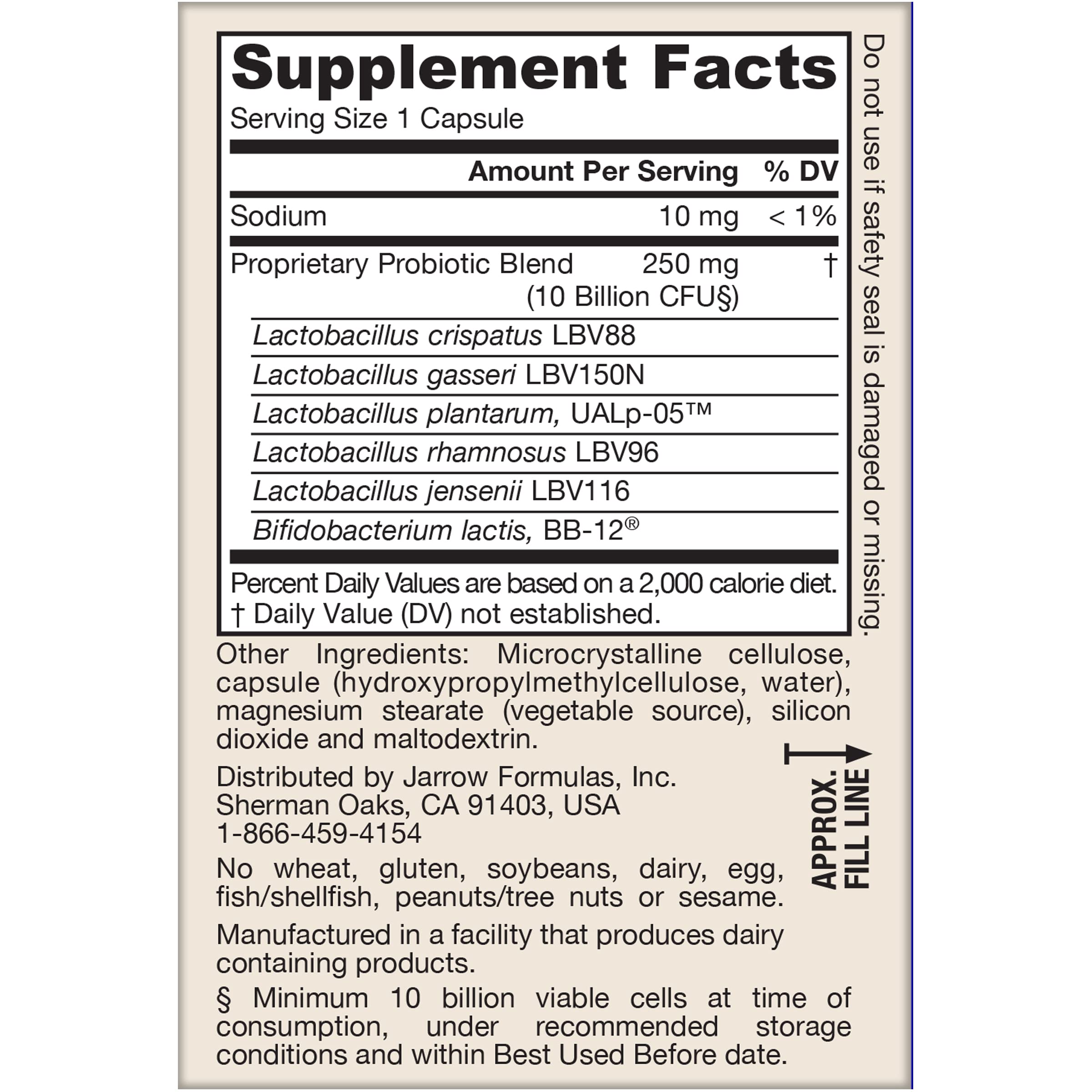 Jarrow Fem-Dophilus Advanced daily-use guidance card included