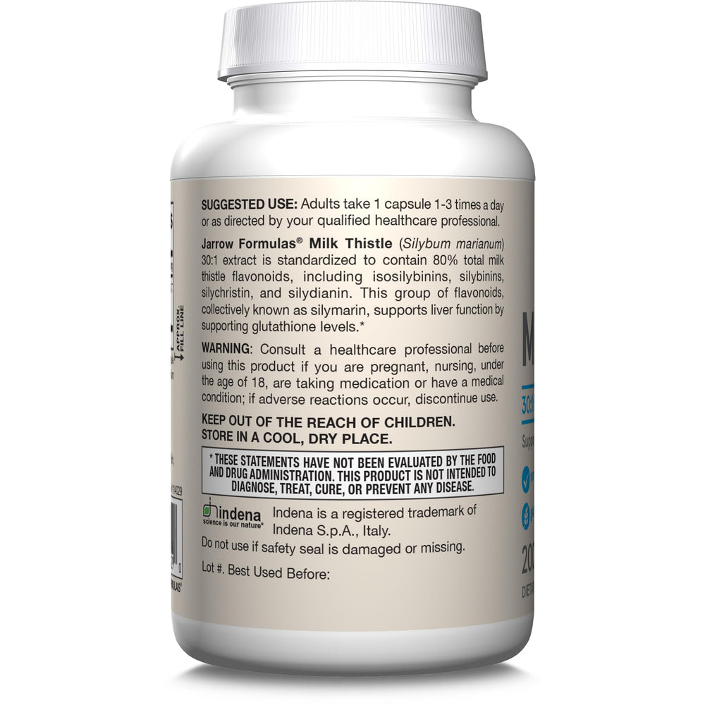 Jarrow Formulas 200-count bottle displayed as long-term liver support.