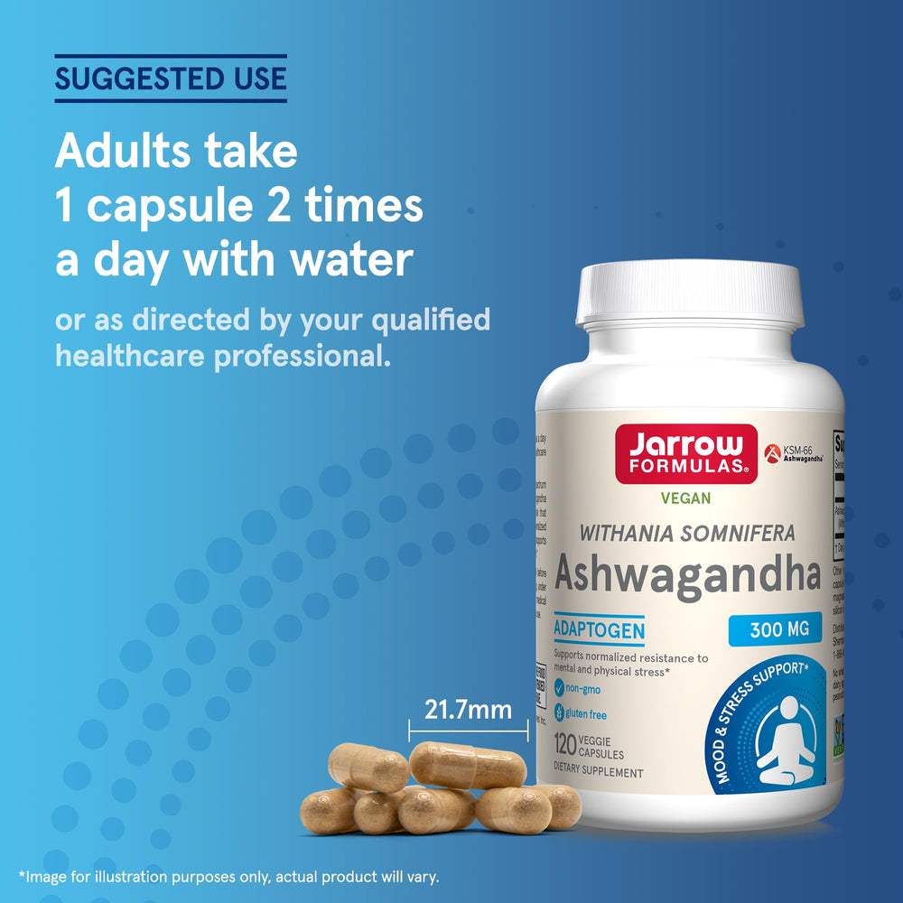 Lifestyle shot of a person taking Ashwagandha for daily wellness