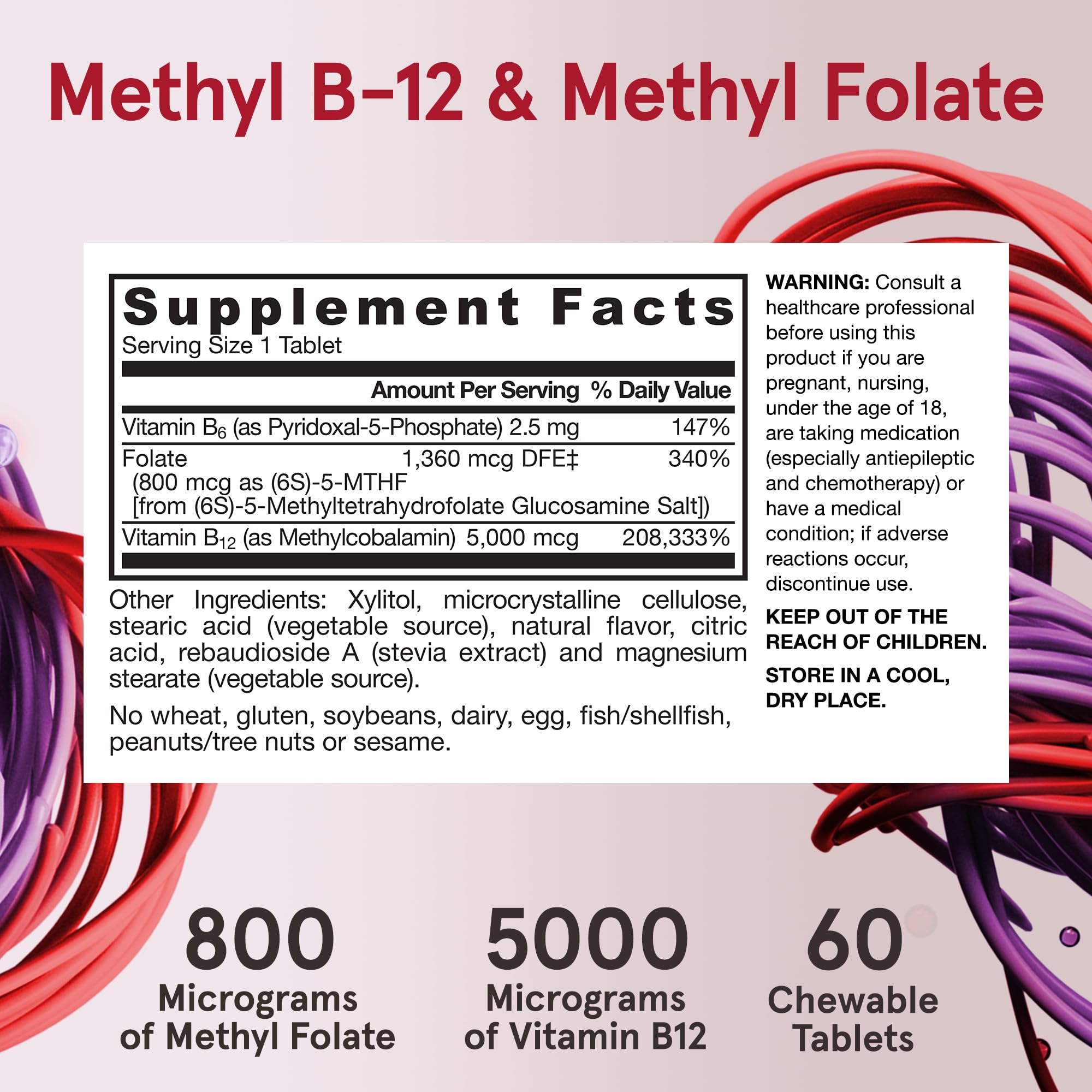 Back label of Jarrow Formulas bottle shows vegan, non-GMO, gluten-free attributes