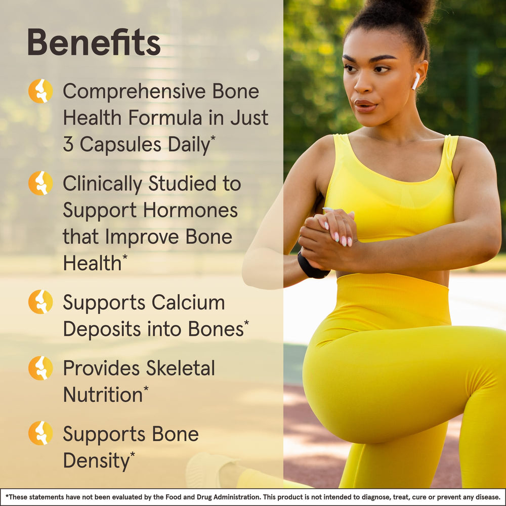 BoneUp bottle label emphasizing non-GMO and gluten-free attributes