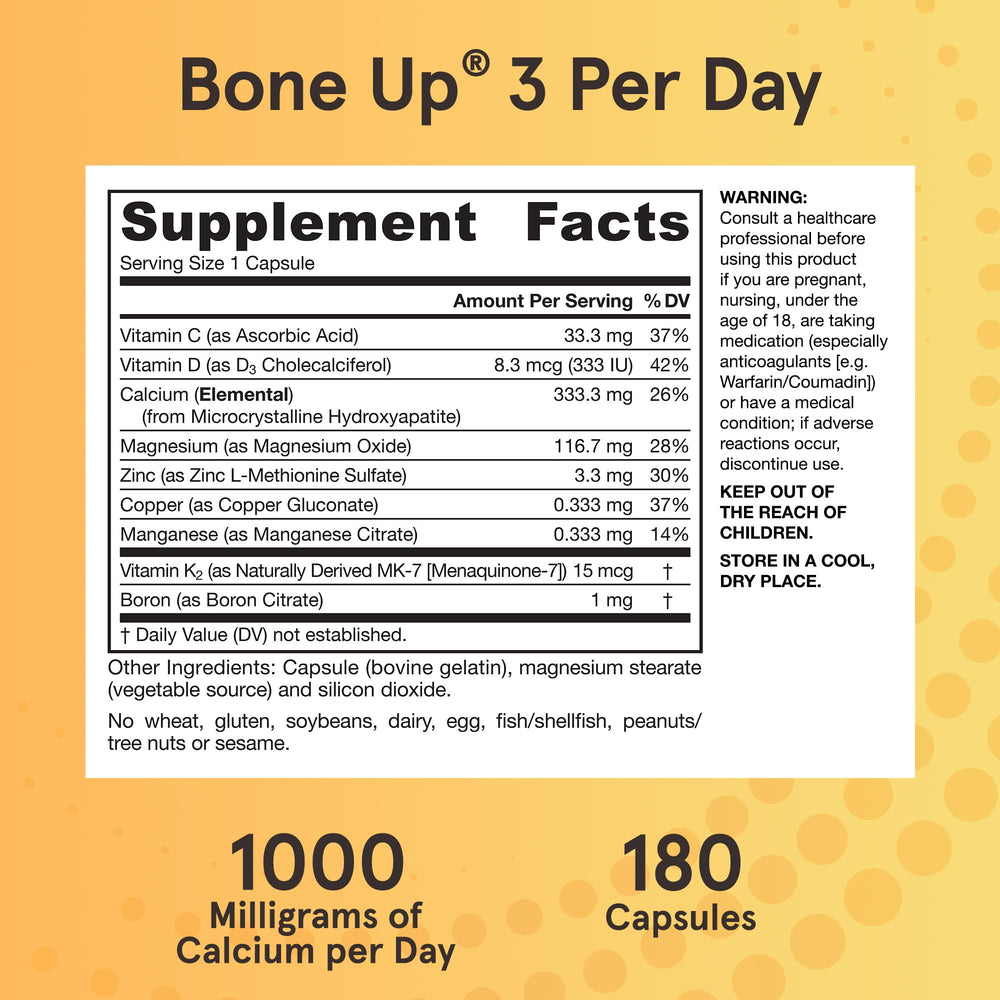 BoneUp MCHA calcium structure highlights skeletal nutrition