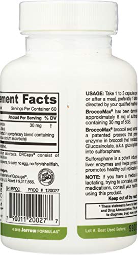 Jarrow Formulas Brocco Max capsules close-up showing delayed-release capsules