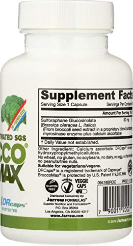Jarrow Formulas Brocco Max gluten-free icon indicating allergen-free option