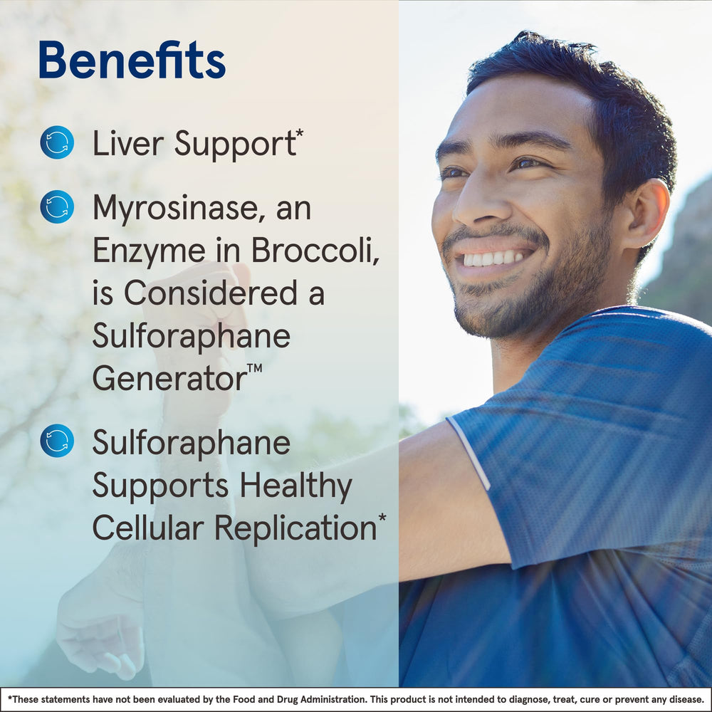 Jarrow Formulas BroccoMax delayed-release capsules for steady delivery.