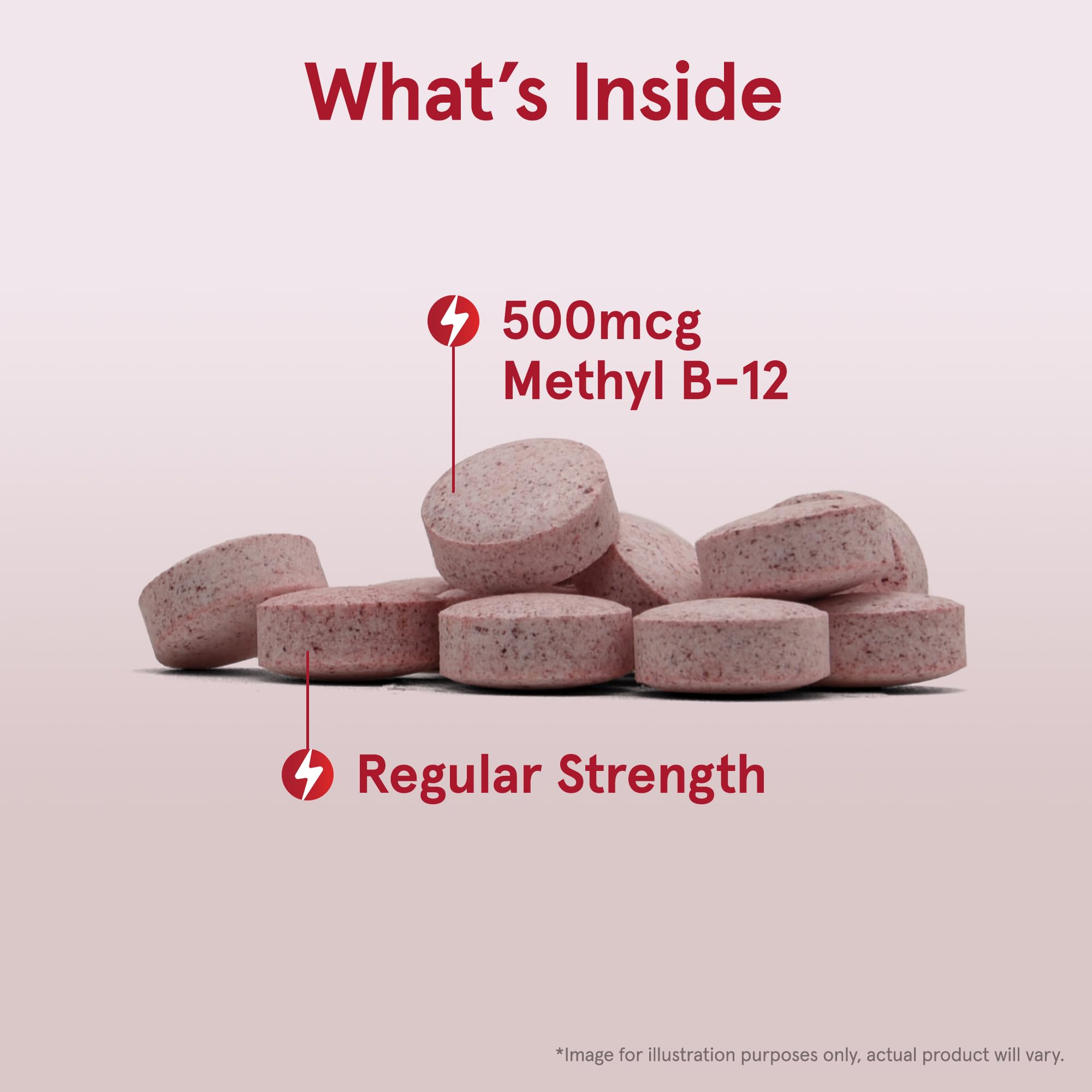 Jarrow Formulas cherry-flavored chewable B-12 tablets for daily use