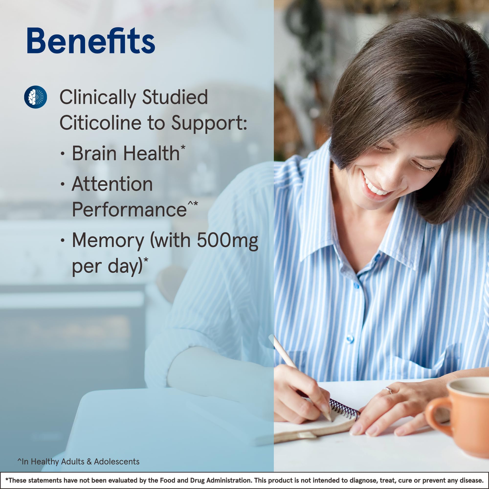 Packaged Jarrow Citicoline CDP Choline bottle with 120 capsules.