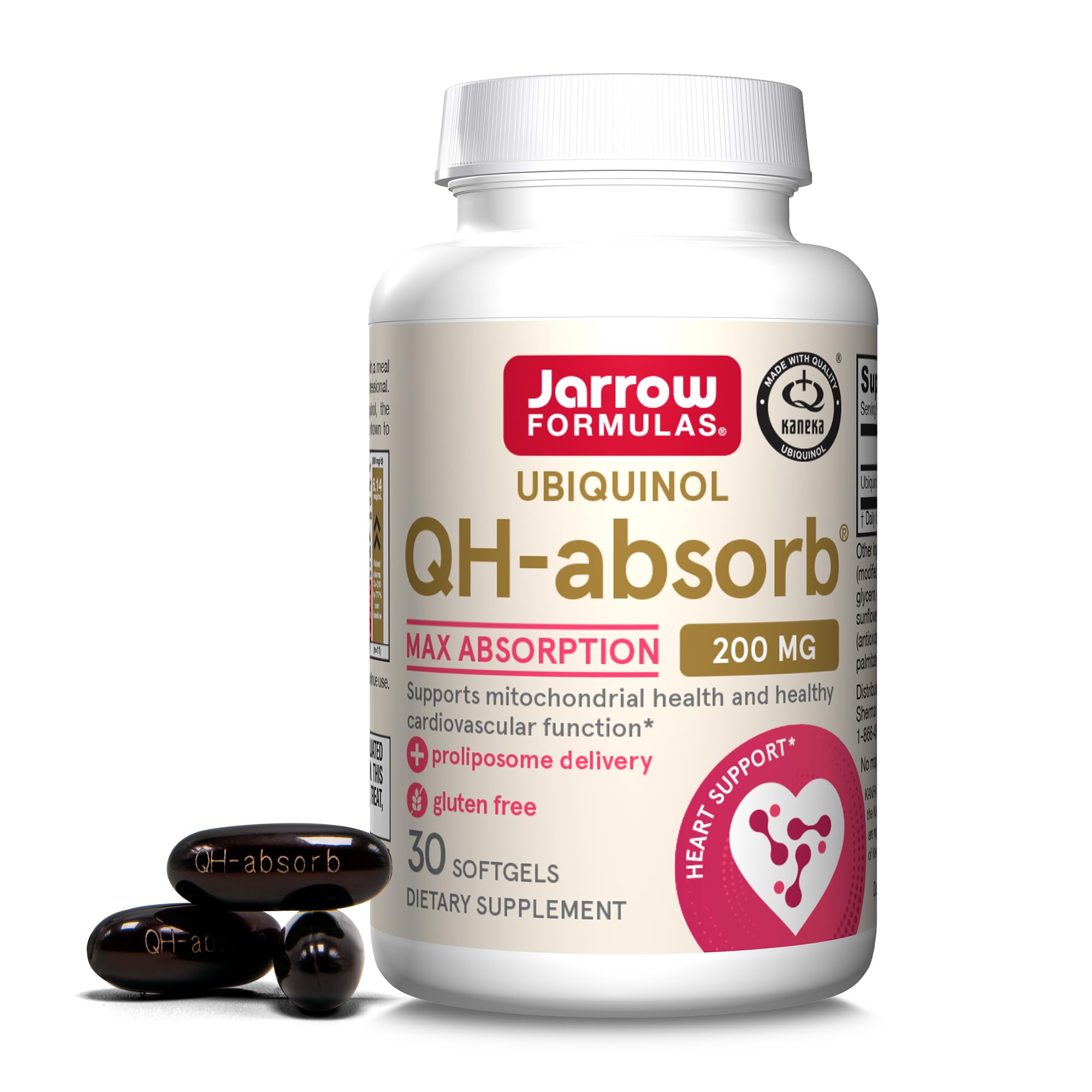 Jarrow Formulas CoQ10 200mg softgels bottle front highlighting cardiovascular support