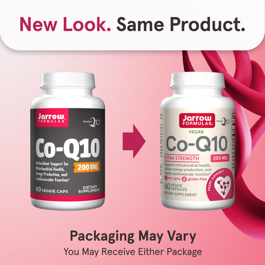 Jarrow Formulas Co-Q10 bottle back label showing nutrition information.