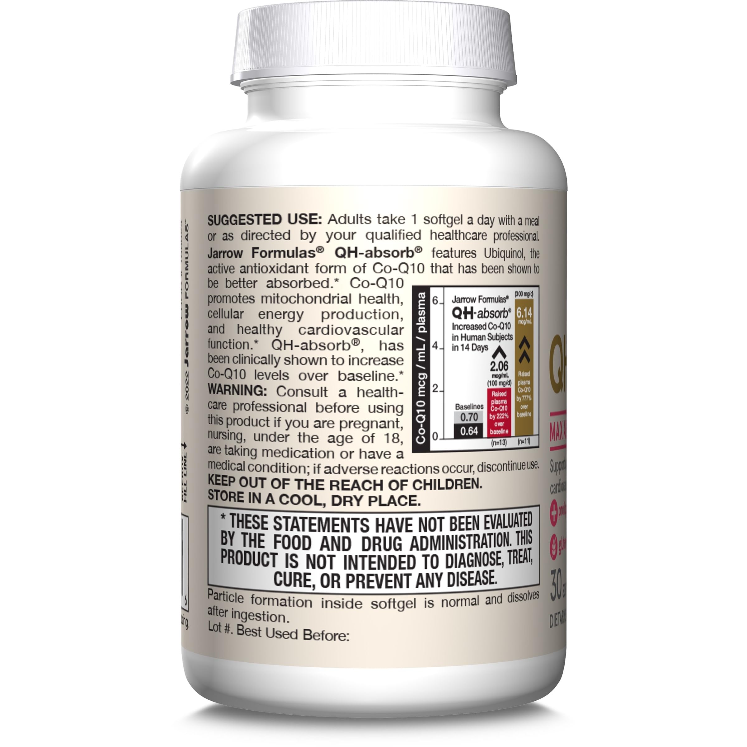 Jarrow Formulas CoQ10 bottle daily-use scene with calendar reminder