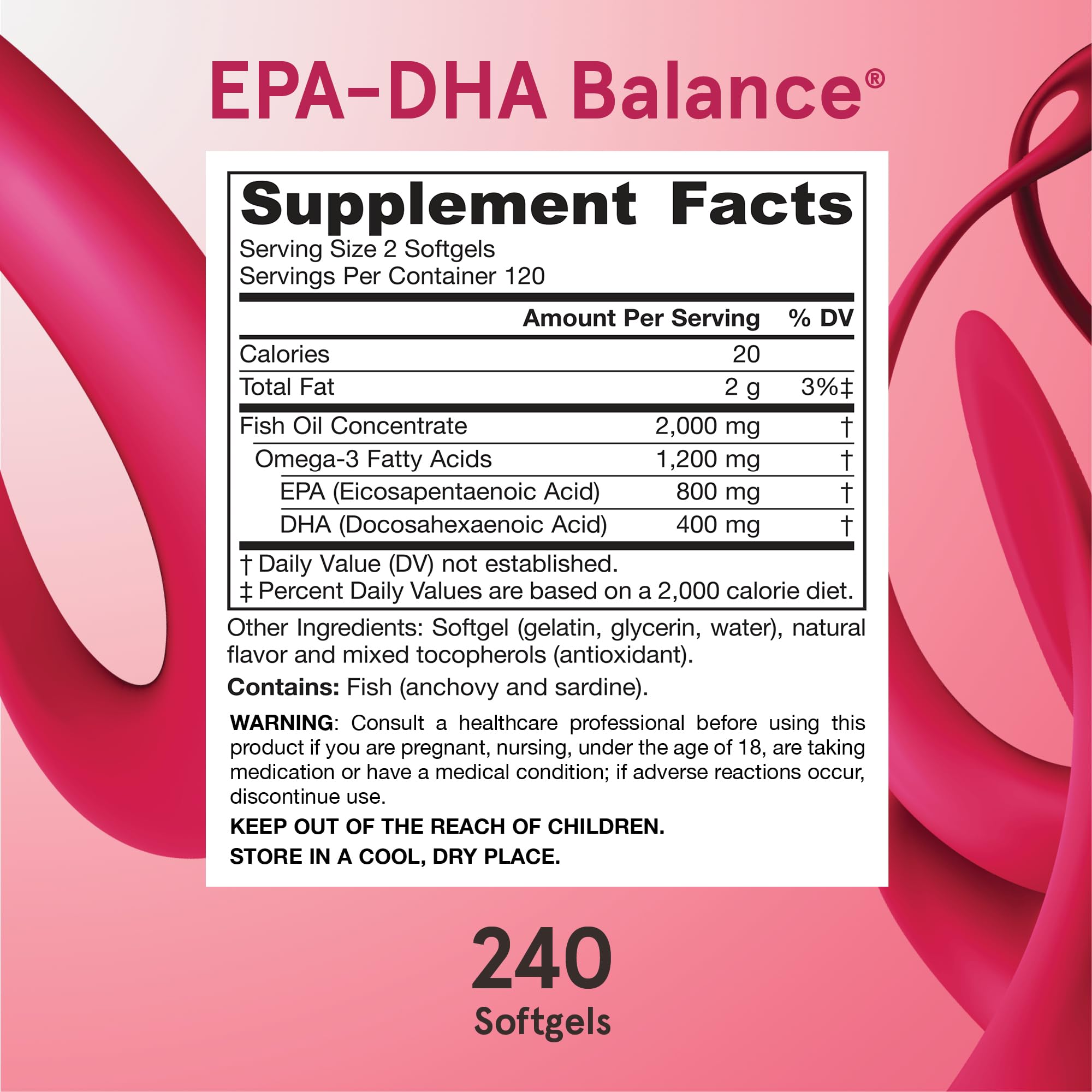 Jarrow Formulas EPA-DHA Balance bottle on table promoting everyday omega-3 wellness