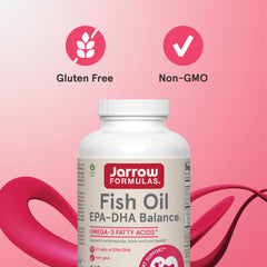 Jarrow Formulas EPA-DHA Balance in hand for on-the-go omega-3 routine