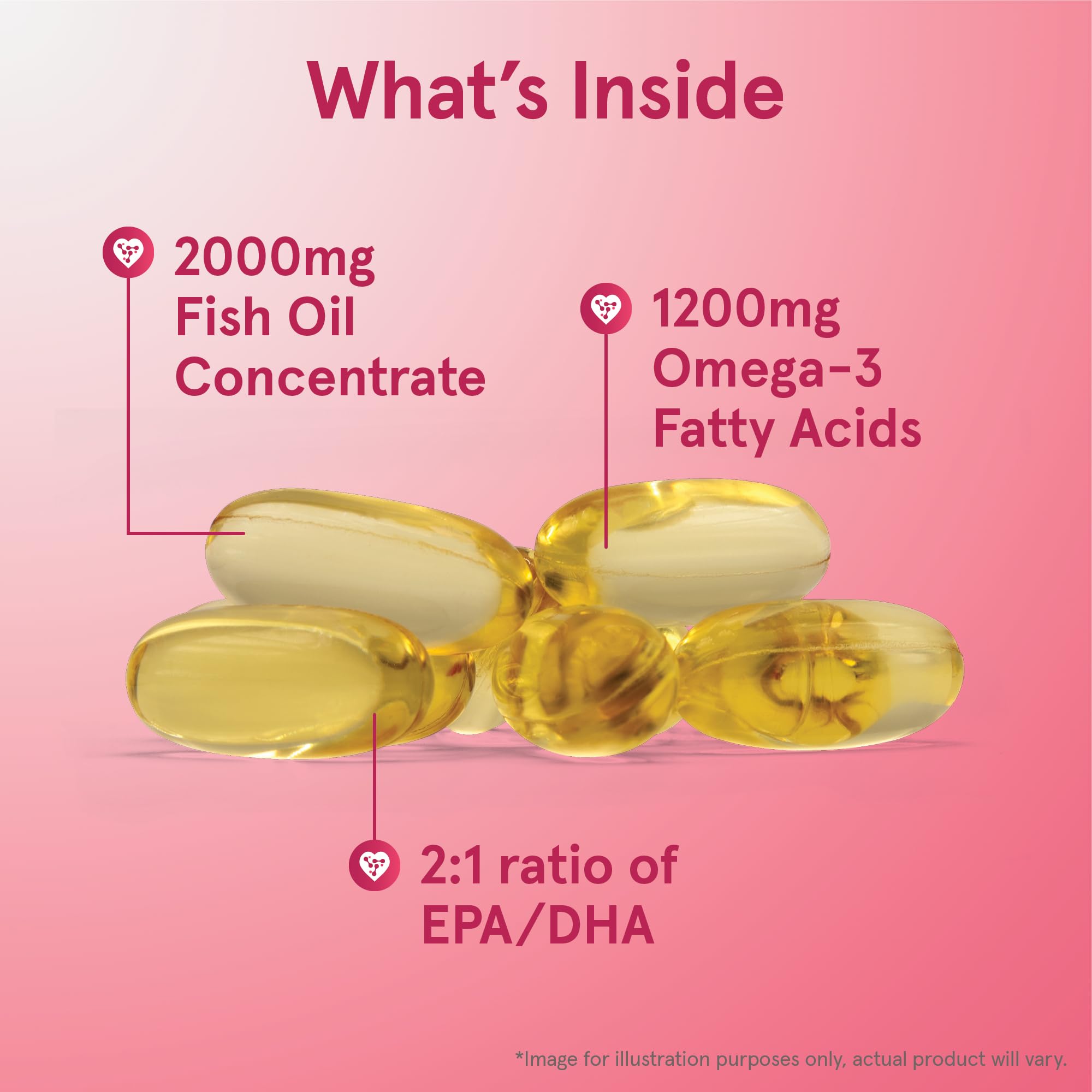 Jarrow Formulas EPA-DHA Balance label close-up showing EPA to DHA 2:1 ratio