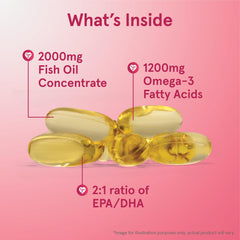 Jarrow Formulas EPA-DHA Balance label close-up showing EPA to DHA 2:1 ratio
