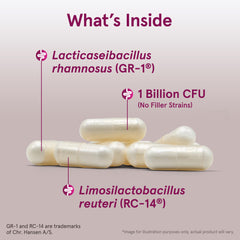 Jarrow Formulas Fem-Dophilus capsules close-up illustrating easy daily intake