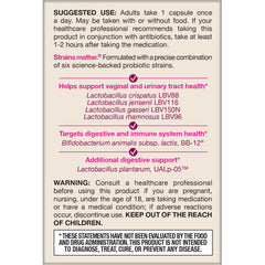 Shelf-stable packaging of Fem-Dophilus designed for travel and daily use.