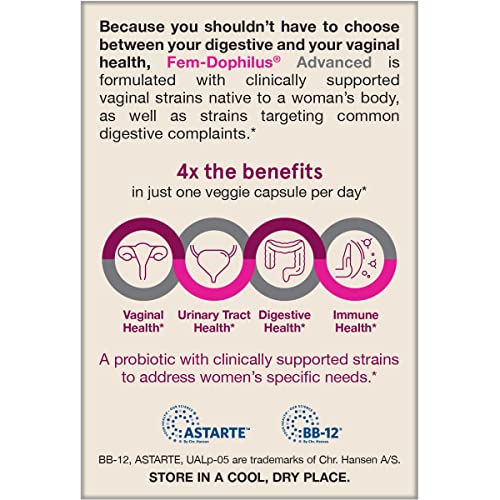 Women-focused probiotic Fem-Dophilus supporting vaginal and urinary health.