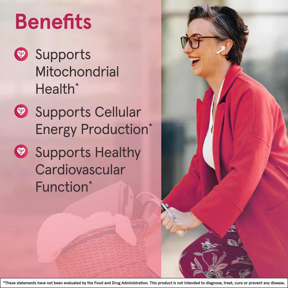 QH-Absorb softgels next to heart health icon indicating cardiovascular support