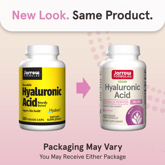 Jarrow Formulas Hyaluronic Acid veggie capsules ready for daily skin hydration routine