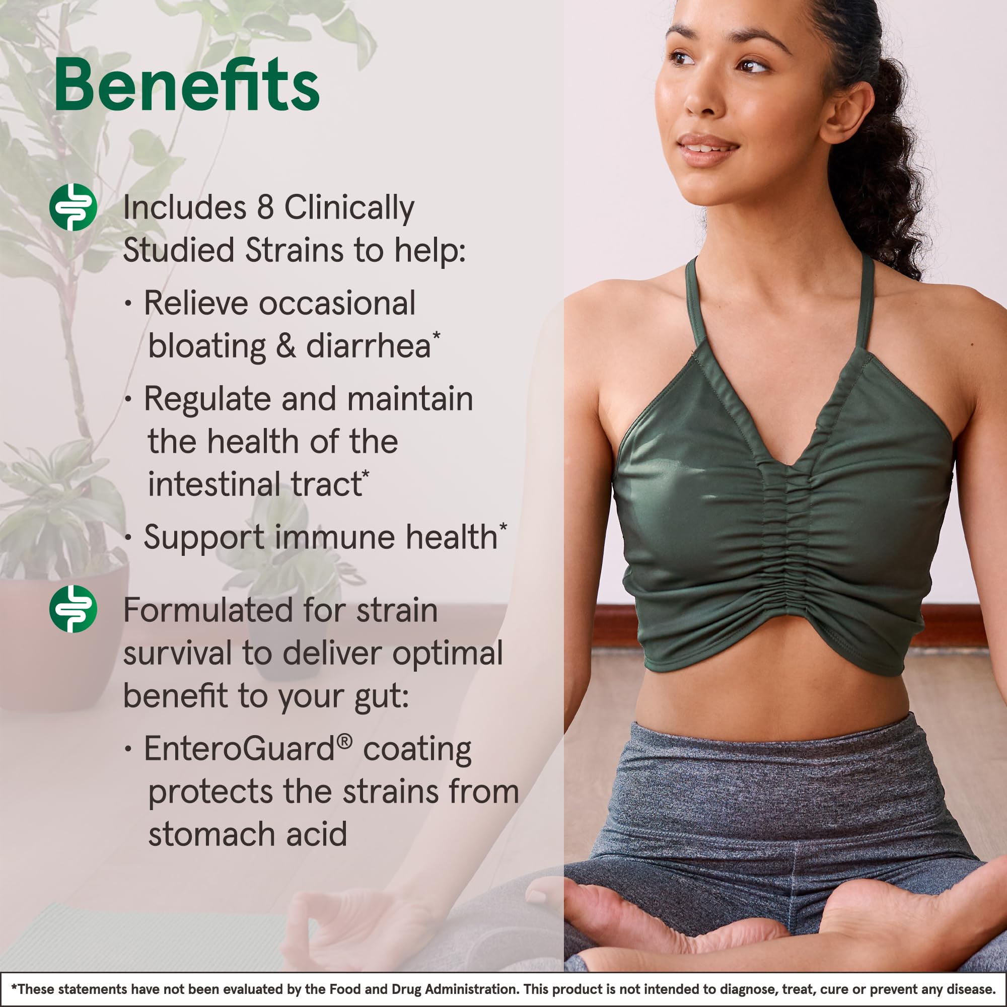 Blister-packed Jarro-Dophilus EPS capsules protect probiotics from stomach acid