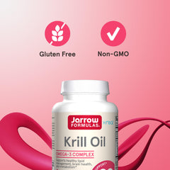 Jarrow Formulas Krill Oil astaxanthin hero image indicating antioxidant-rich support