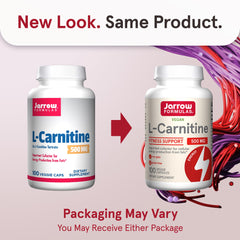 L-Carnitine capsules pack shown for an active lifestyle.