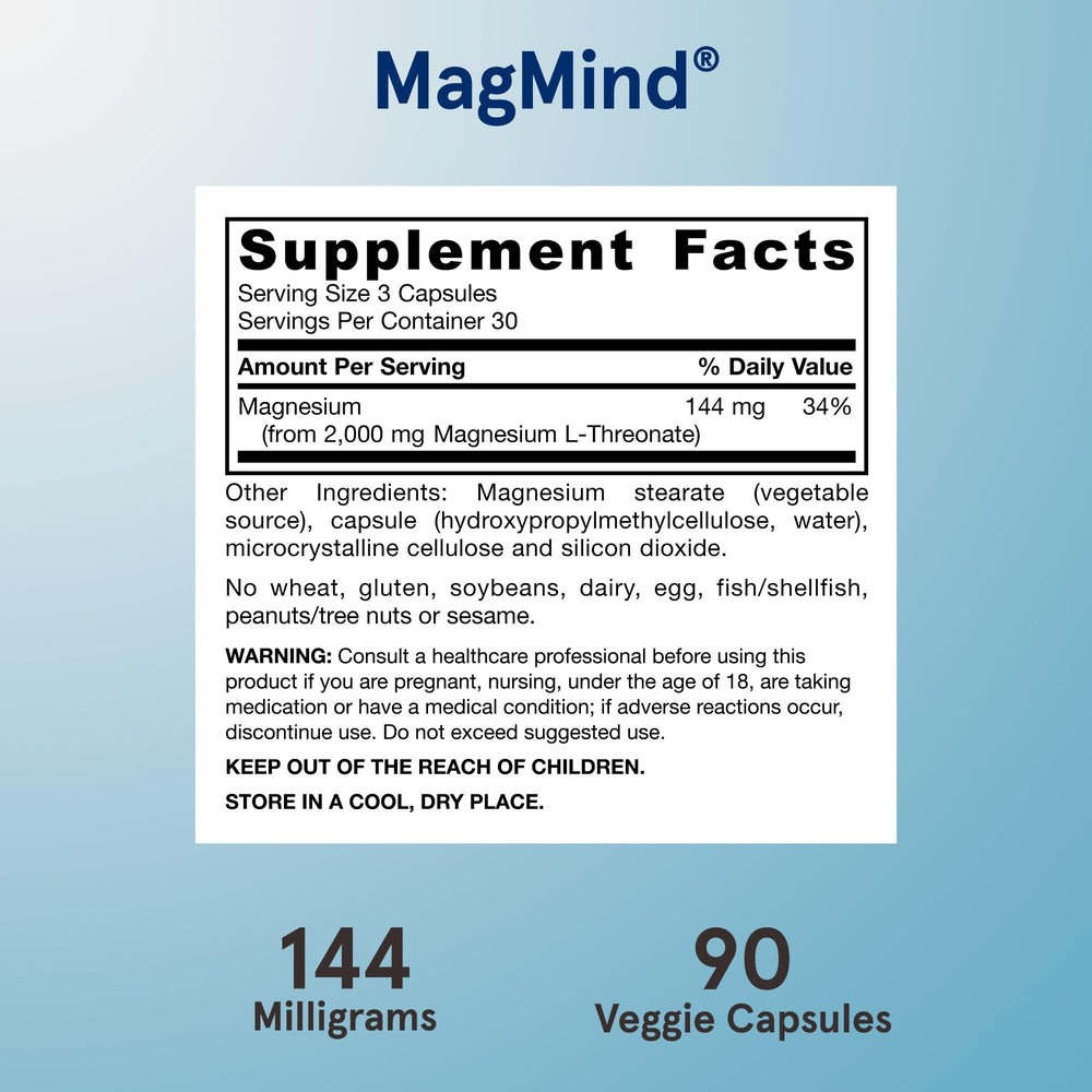 Jarrow MagMind capsules close-up emphasizing vegan capsules for daily use
