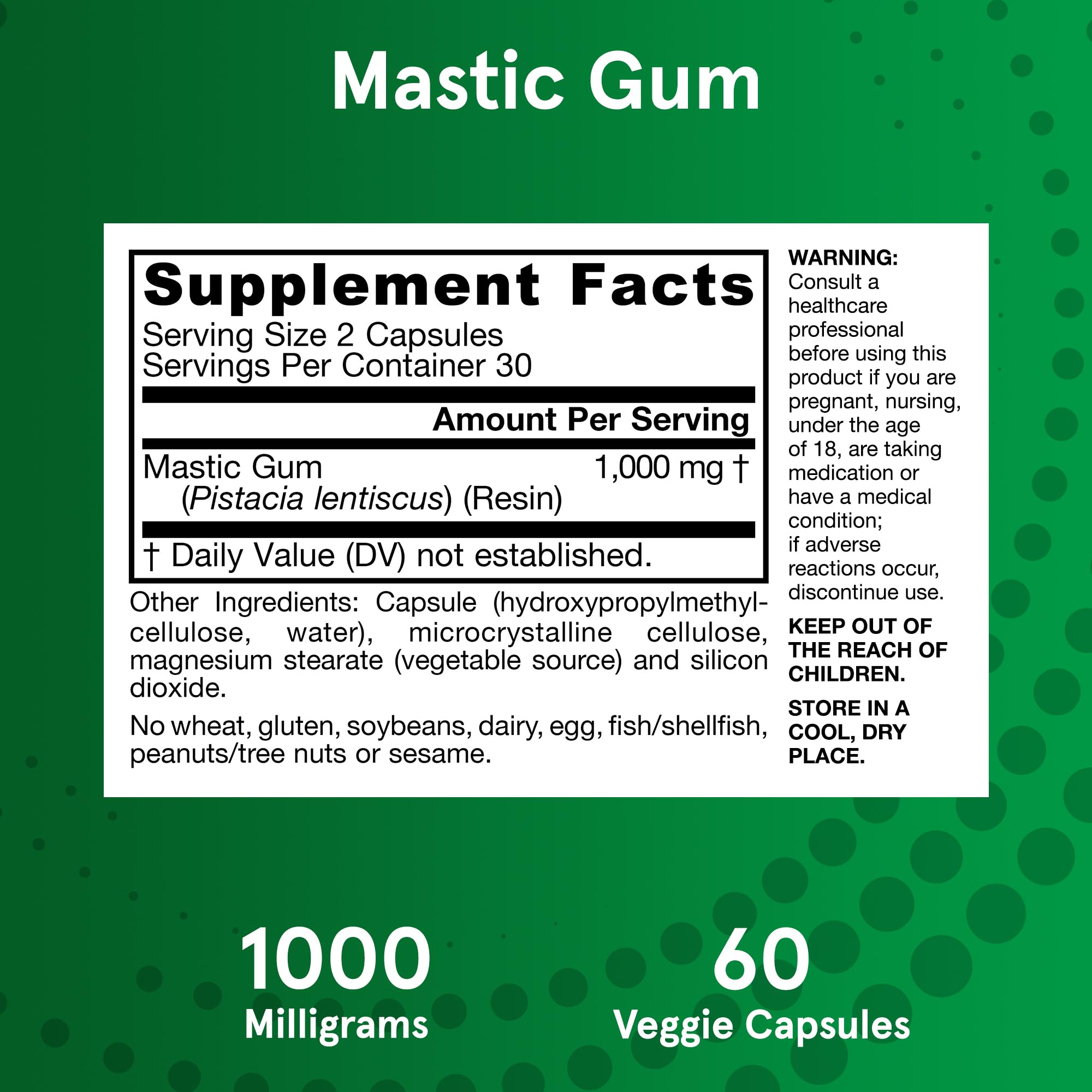 Mastic Gum bottle with water to show easy consumption