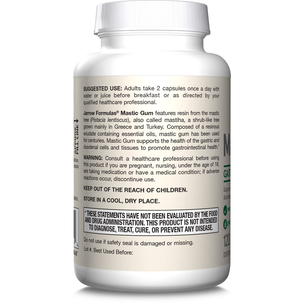 Jarrow Formulas Mastic Gum bottle and packaging front